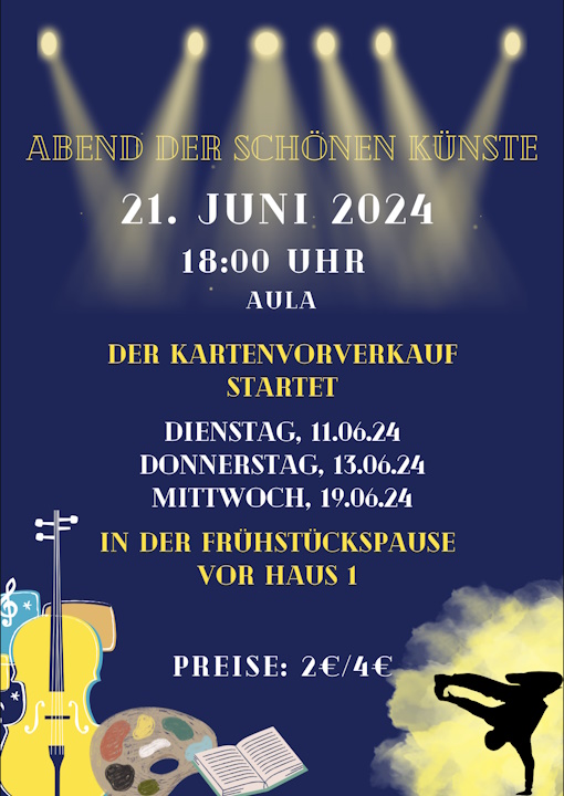 Plakat Abend der Schönen Künste 2024